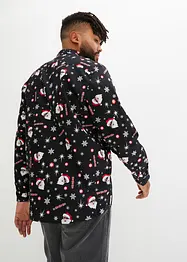 Chemise slim avec imprimé de Noël, 100% coton, bonprix