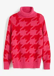 Pull col roulé à motif, bonprix