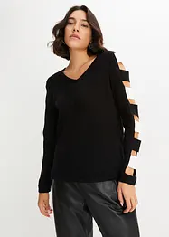 Pull avec manches à découpes, BODYFLIRT