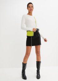 Mini-jupe avec zip décoratif et ceinture, RAINBOW