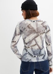 T-shirt en mesh à imprimé, RAINBOW