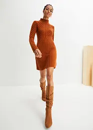 Robe en maille à col montant, bonprix