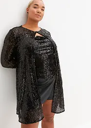 Long gilet à sequins, bonprix