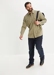 Jean extensible loose, taille élastiquée, doublure chaude, droit, bonprix