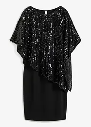 Robe à épaules dénudées à paillettes, bonprix