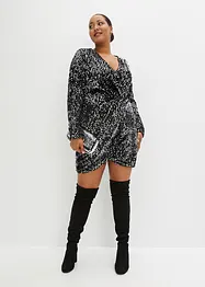 Robe à sequins en velours doux, bonprix