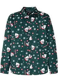 Chemise slim avec imprimé de Noël, 100% coton, bonprix