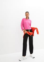 Pantalon en jersey jambes larges, Flared, bpc bonprix collection