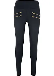 Legging avec taille confortable et zips décoratifs, bonprix