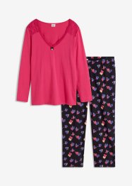 Pyjama à empiècement en dentelle, bpc bonprix collection