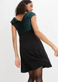 Robe avec empiècement sequins, bonprix