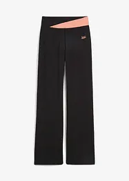 Pantalon de sport en coton, jambes évasées, bonprix