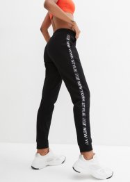 Pantalon en molleton avec lien à nouer et message imprimé, bpc bonprix collection