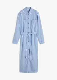 Robe-chemise rayée avec ceinture à nouer, bonprix