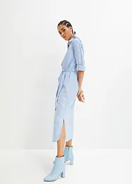 Robe-chemise rayée avec ceinture à nouer, bonprix