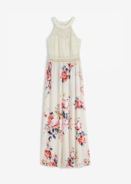 Robe longue estivale avec imprimé floral et empiècement dentelle, BODYFLIRT boutique