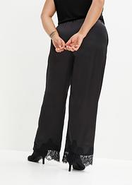 Pantalon en satin avec dentelle, BODYFLIRT