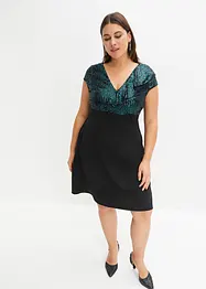 Robe avec empiècement sequins, bonprix