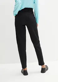 Pantalon en twill à taille haute élastiquée, bonprix