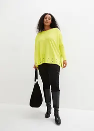 Pull poncho à œillets, bonprix