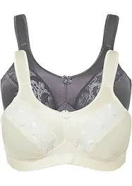 Lot de 2 soutiens-gorge grand maintien sans armatures, bretelles rembourrées, bonprix