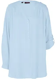 Blouse-tunique en viscose, col V et manches longues, bonprix