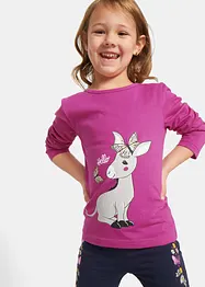 Lot de 2 T-shirts manches longues 100% coton, bonprix