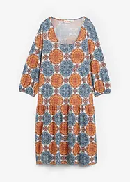 Robe à manches 3/4, imprimée, bonprix