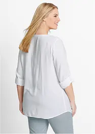 Blouse fluide à col en V et manches longues, bonprix