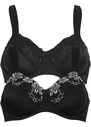 Lot de 2 soutiens-gorge à armatures et bretelles rembourrées, bonprix