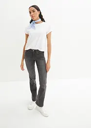 Jean bootcut taille mi-haute, extensible, bonprix
