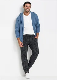Pantalon de jogging chiné à finitions côtelées, bonprix
