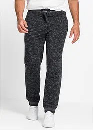 Pantalon de jogging chiné à finitions côtelées, bonprix