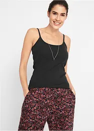 Lot de 3 tops à fines bretelles 100% coton, bonprix