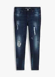 Jean Skinny raccourci avec effets destroy, bonprix