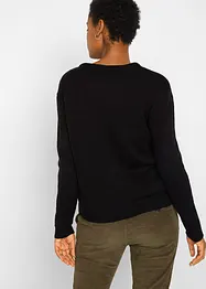 Pull col rond en maille, bonprix