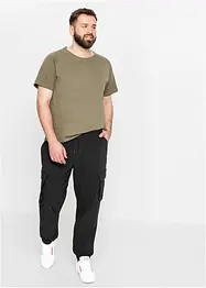Pantalon taille extensible avec poches cargo, droit et regular, bonprix