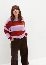 Pull en fine maille à larges rayures, bonprix