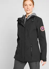 Veste longue en softshell déperlant, style 2 en 1, bonprix