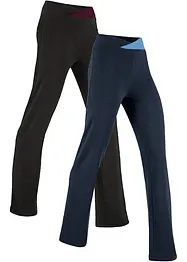Lot de 2 pantalons de sport, bootcut, bonprix