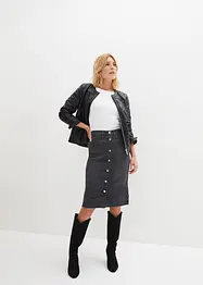 Jupe en jean avec boutons décoratifs, bonprix