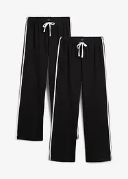 lot de 2 pantalons en molleton 100% coton, bonprix