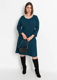 Robe pull avec haut en maille ajourée, bonprix