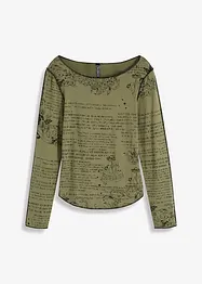 T-shirt manches longues en viscose douce, bonprix