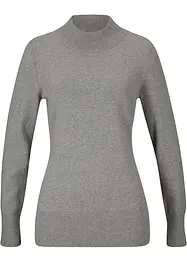 Pull basique en fine maille à col montant, bonprix