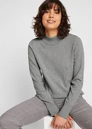 Pull basique en fine maille à col montant, bonprix