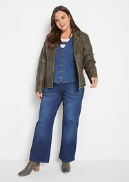 Gilet sans manches en jean extensible, bonprix