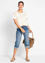 Jean corsaire slim, taille mi-haute, bonprix