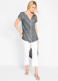 Chemisier manches courtes 100% coton, bonprix