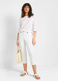 Pantalon 7/8 en bengaline avec taille élastiquée, bonprix